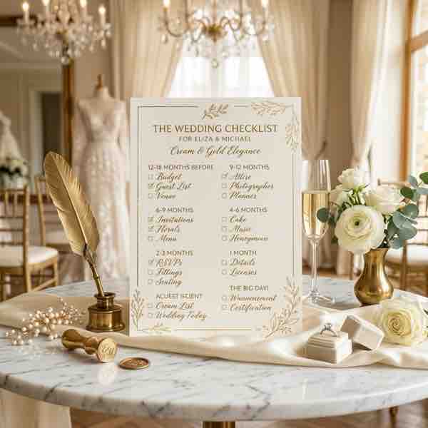 An elegant candlelit wedding reception